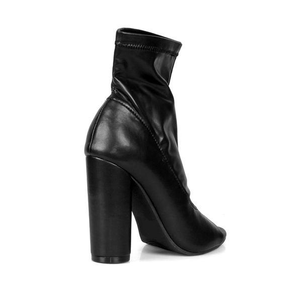 Hyman-01 Peep-Toe Women's Chunky Heel Booties - Picture 3 of 3